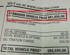 Standard Vehicle Price