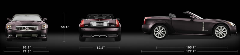 2009 Cadillac XLR-V Dimensions