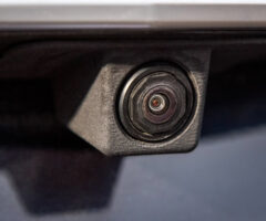 Cadillac's prototype rearview mirror capable of live-streaming an image from a camera mounted on the rear of a vehicle Tuesday, December 9, 2014 in Warren, Michigan. (Photo by Rob Widdis for General Motors)